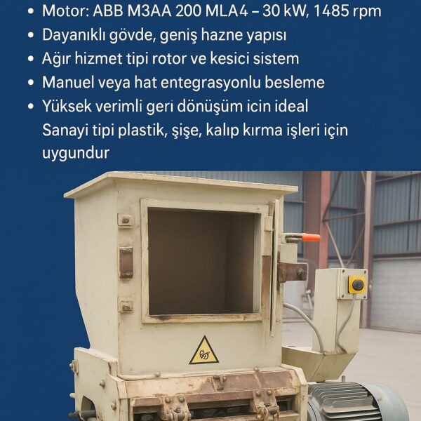 30 kW Plastik Kırma Makinesi Satışta | Ankara