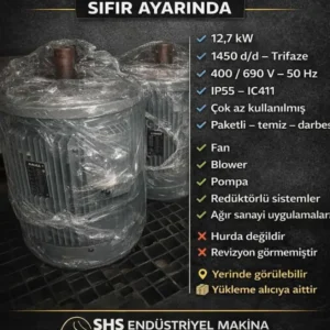 Satılık İkinci El Gamak Elektrik Motoru 12,7 kW | SHS Grup