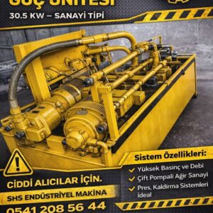 Çift Motorlu Hidrolik Güç Ünitesi 30.5 kW - Sanayi Tipi (İkinci El)