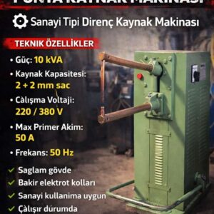 Demiriz DP-10 Sanayi Tipi Punta Kaynak Makinesi (İkinci El)